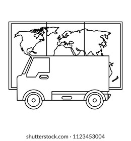 delivery van with paper map