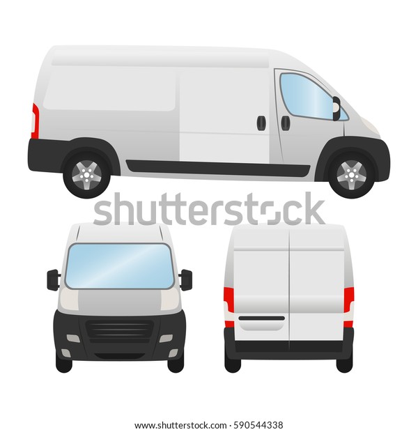 Delivery Van Template Presentation Ad Vector Stock Vector (Royalty Free ...