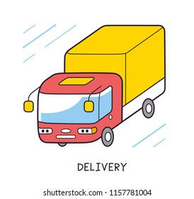 Delivery van truck