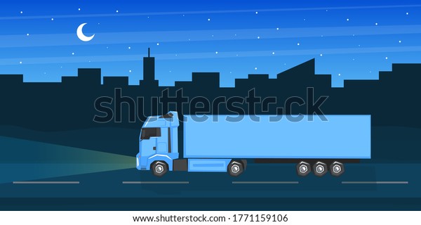 Delivery Van Truck, Fast Shipping, Delivery\
Service Vector\
Illustration