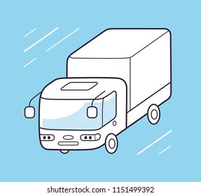 Delivery van truck icon