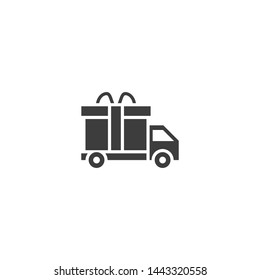 Delivery Van vector glyph style icon
