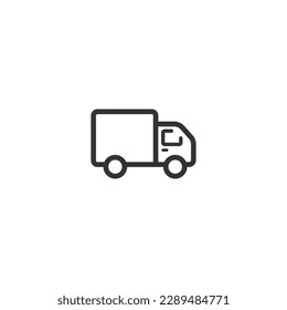 Delivery van vector icon .