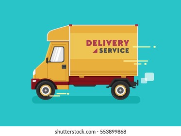 Delivery van. Vector illustration