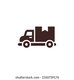 Delivery Van vector illustration. Shipping and Delivery glyph style icon.