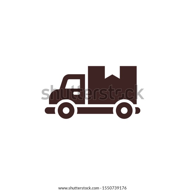 Delivery Van vector illustration. Shipping and\
Delivery glyph style\
icon.