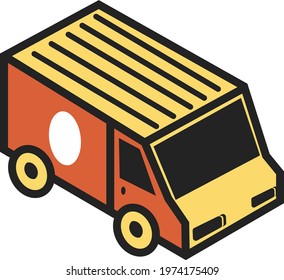 Delivery van vector logo design