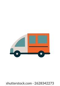 delivery van vector , simple vector illustration