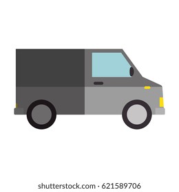 delivery van vehicle isolated icon