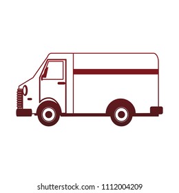 Delivery van vehicle red lines