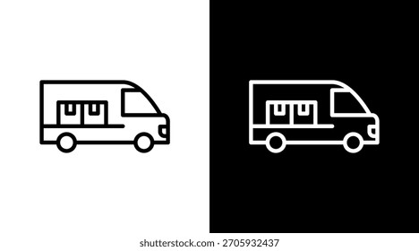 Diseño de conjunto de iconos de Van White