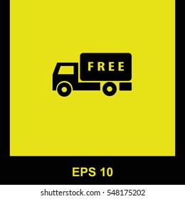 Delivery vector black icon. Isolated illustration. Business picture.