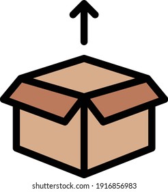 icono de línea de color vector de entrega