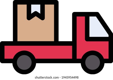 delivery vector color line icon