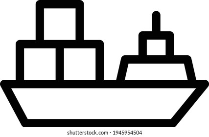 icono de línea de color vector de entrega