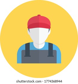 delivery vector flat color icon 