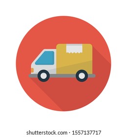 delivery vector flat colour icon