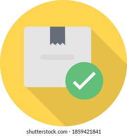 delivery vector flat colour icon