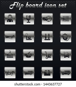 delivery vector flip mechanical icons for user interface design