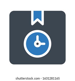 delivery vector glyph color icon 