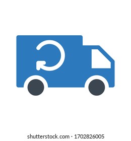 delivery vector glyph color icon 