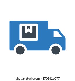 icono de color de glifo vectorial de entrega 