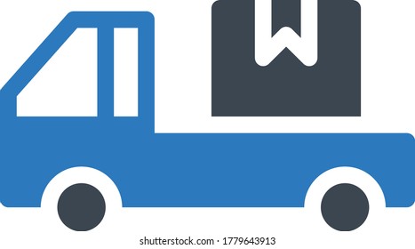 icono de color de glifo vector de entrega 