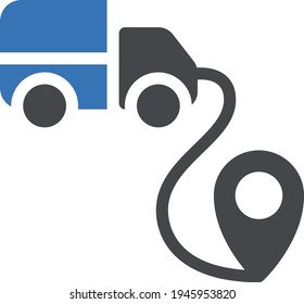 delivery vector glyph color icon