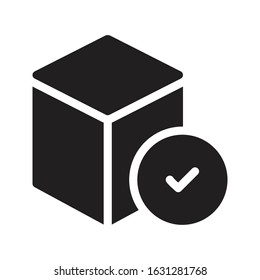 delivery vector glyph flat icon 