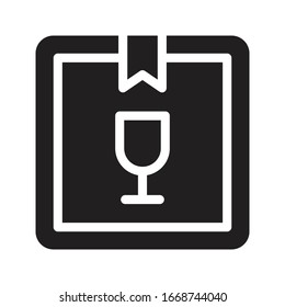 delivery vector glyph flat icon 