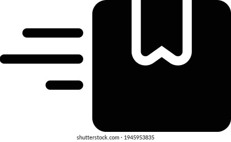 delivery vector glyph flat icon
