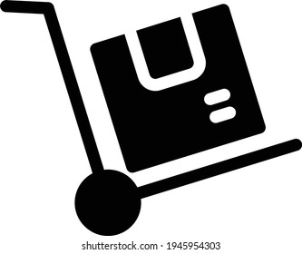 delivery vector glyph flat icon