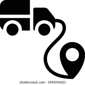 delivery vector glyph flat icon
