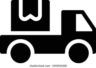 delivery vector glyph flat icon