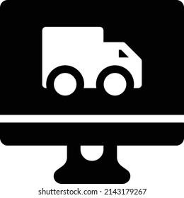 delivery vector glyph flat icon