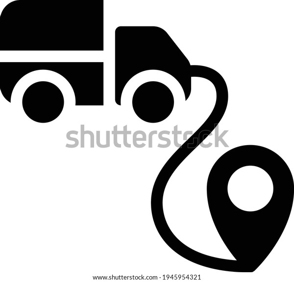 delivery vector glyph flat
icon