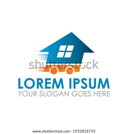 delivery vector , home moving logo