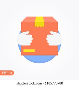 delivery Vector icon. Flat design style. EPS 10.