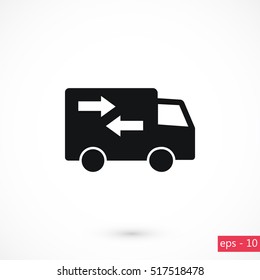 delivery vector icon, flat design best vector icon
