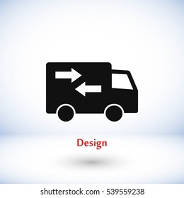 delivery vector icon, flat design best vector icon
