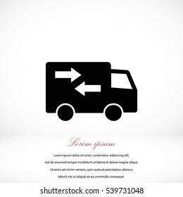 delivery vector icon, flat design best vector icon