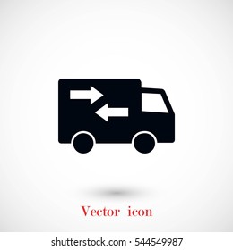 delivery vector icon, flat design best vector icon