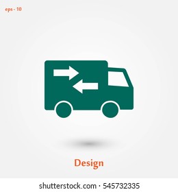 delivery vector icon, flat design best vector icon
