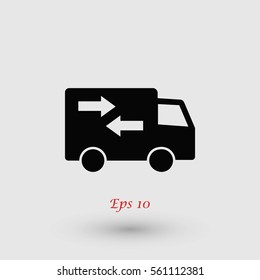 delivery vector icon, flat design best vector icon