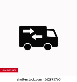 delivery vector icon, flat design best vector icon