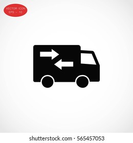 delivery vector icon, flat design best vector icon