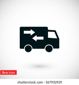 delivery vector icon, flat design best vector icon