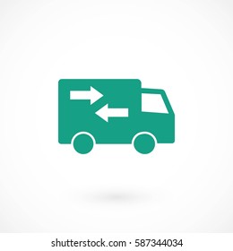 delivery vector icon, flat design best vector icon