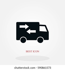 delivery vector icon, flat design best vector icon