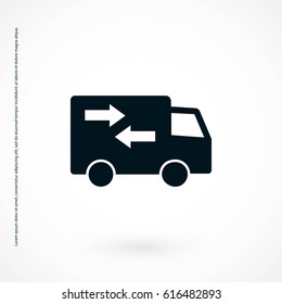 delivery vector icon, flat design best vector icon